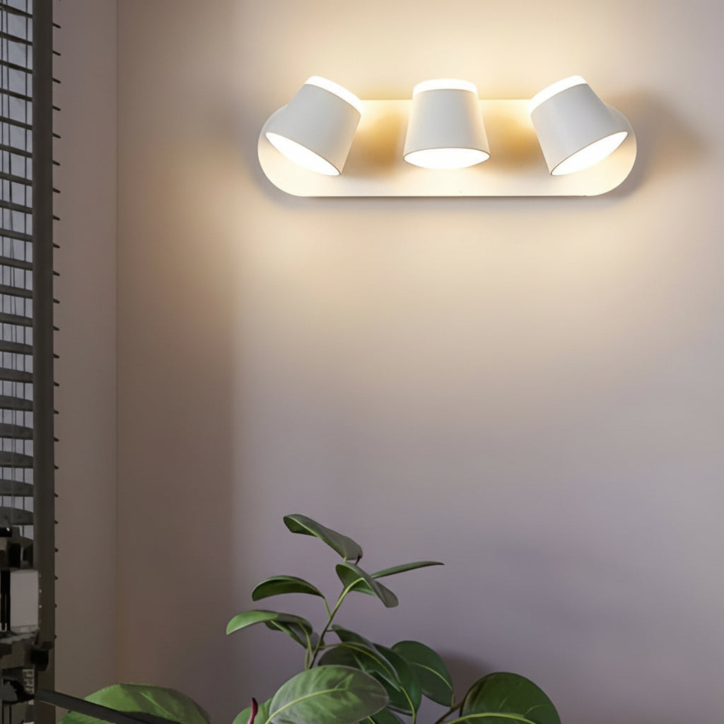 Compact Black Metal LED Wall Light Adjustable