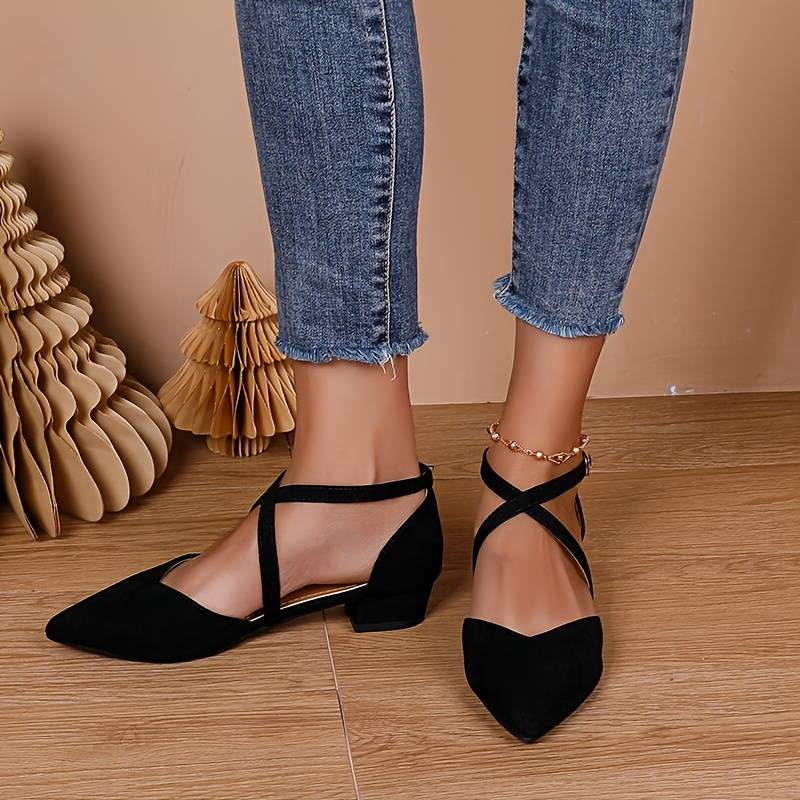 Stylish Women's Flat Shoes in Solid Colors - Cofik