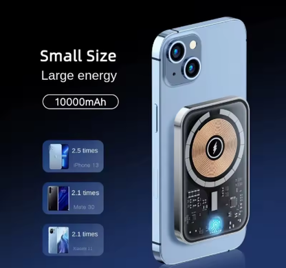 Clear Portable Compact Wireless Power Bank