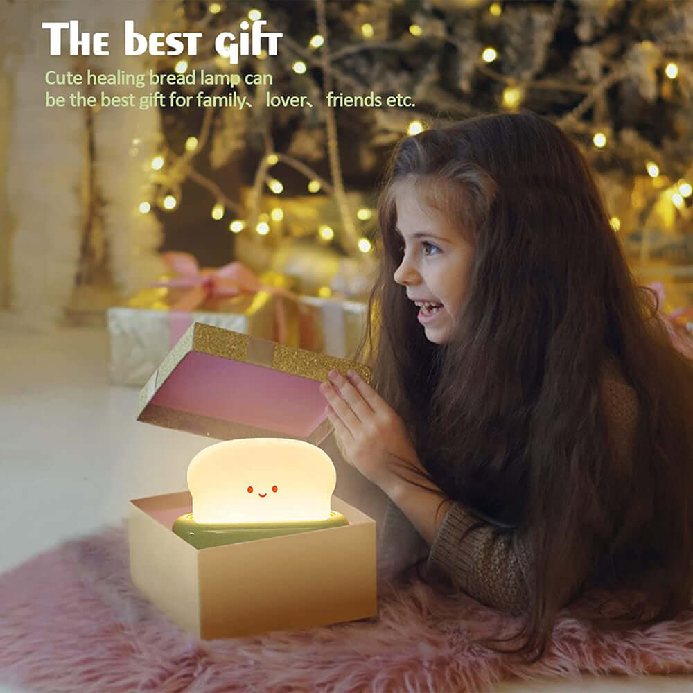 Colorful LED Night Light USB Toast Lamp for Kids Bedroom