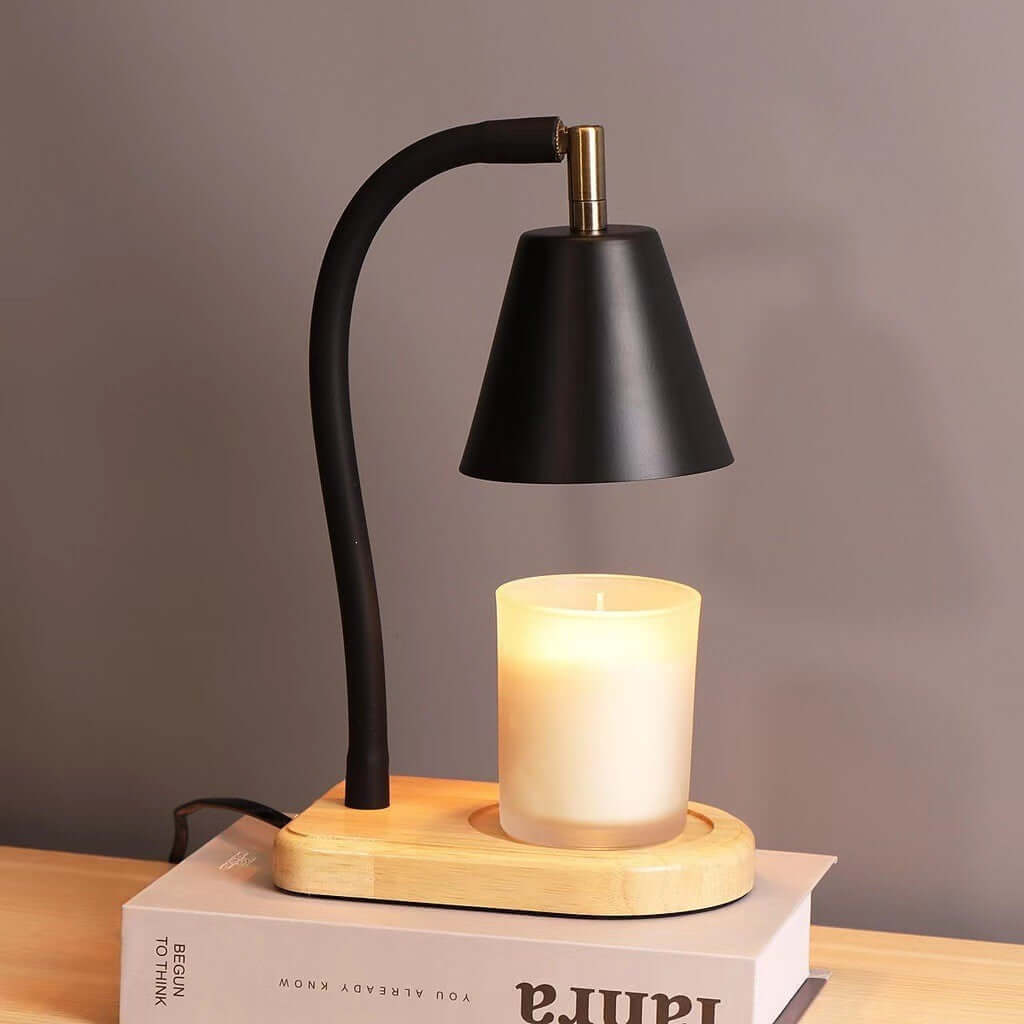 Natural Wooden Aromatherapy Essential Oil Warmer Lamp
