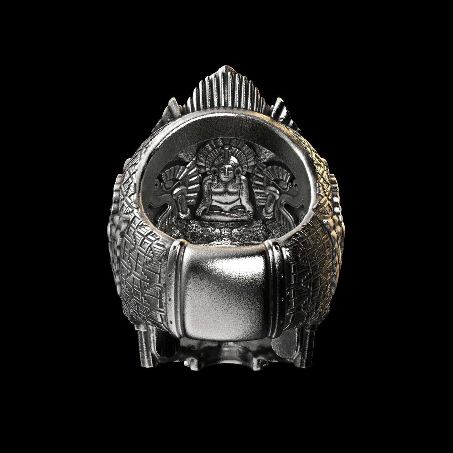 Men's Handcrafted Silver Skull Ring
