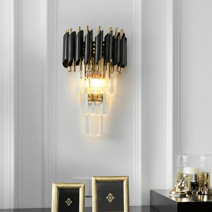 Contemporary Crystal Gold Wall Lamp