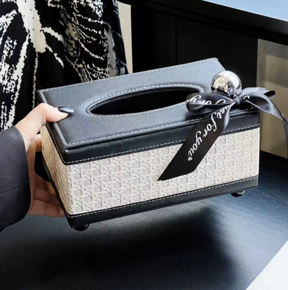 Luxury Leather Tissue Box Case