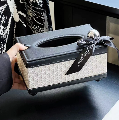 Luxury Leather Tissue Box Case