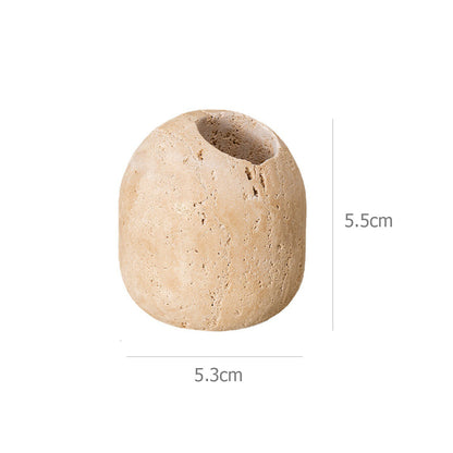 Natural Stone Match Holder and Pick Jar