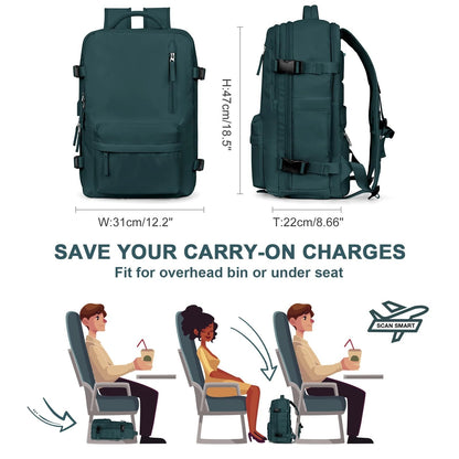 Waterproof Women's Hiking Backpack 35L with USB Port