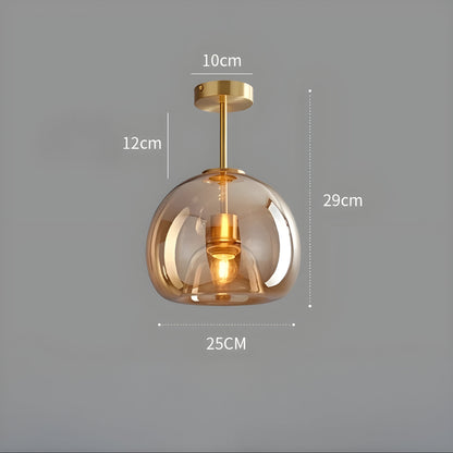 Sleek Glass Ceiling Lamp