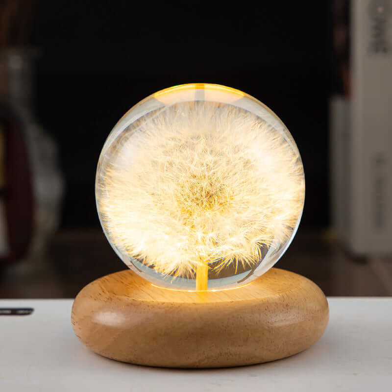 Colorful Kids Nightlight Soft Glow Lamp Wooden Base