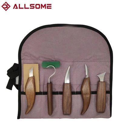 Charly | 8-Piece Wood Carving Set: Hand Carving Knife Set with Needle Files - Wood Spoon Carving Set for Beginners