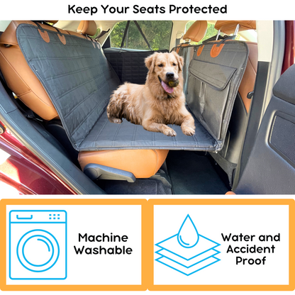 Charly | Backseat Extender for Dogs - Black with Door Covers