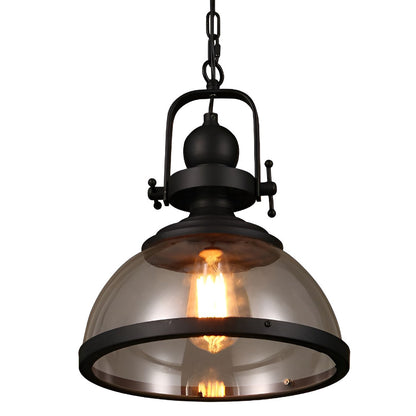 Charly | Bowl-Shaped Glass Pendant Light | Industrial Retro Design