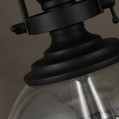 Charly | Bowl-Shaped Glass Pendant Light | Industrial Retro Design