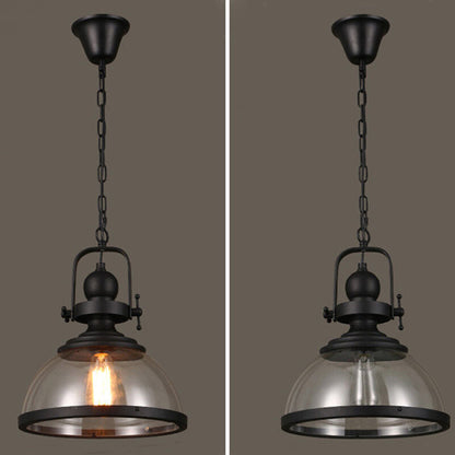 Charly | Bowl-Shaped Glass Pendant Light | Industrial Retro Design