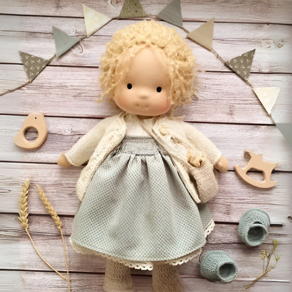 Charly | Children's Waldorf Cloth Doll - Handmade Cuddly Toy