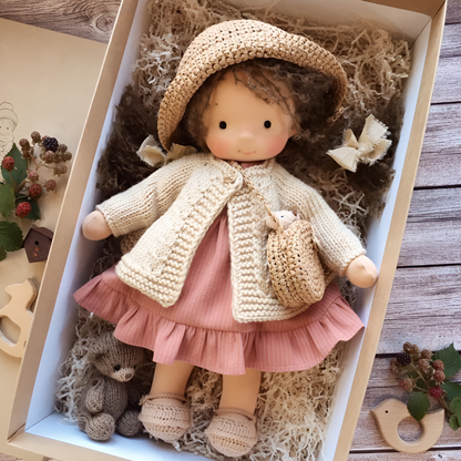 Charly | Children's Waldorf Cloth Doll - Handmade Cuddly Toy