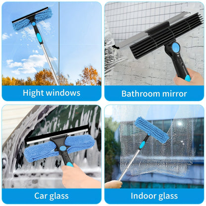Charly | Crystal Clear Window Cleaner – Professional 2-in-1 Telescopic Window and Glass Cleaning System