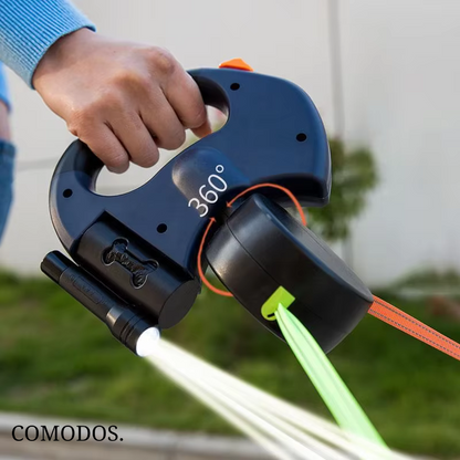 Charly | Double Retractable Dog Leash with LED Light