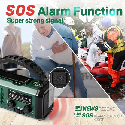 Charly | Emergency Radio with Solar, Hand Crank & Power Bank