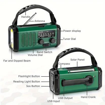 Charly | Emergency Radio with Solar, Hand Crank & Power Bank
