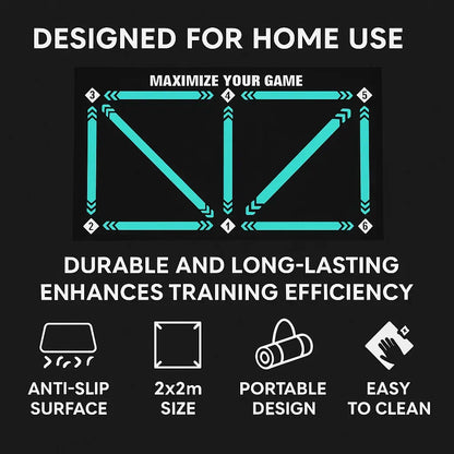 Charly | Football Pro Training Mat | Non-Slip, 2x2m Space for Skill Improvement and Home Training