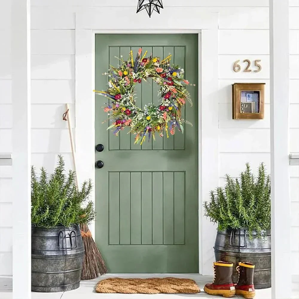 Charly | Handmade Flower Wreath for Door for Indoor and Outdoor