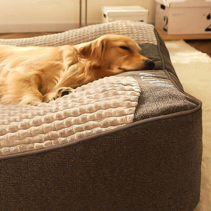 Charly | Large Scratch-Resistant Dog Bed with Orthopedic Back Support