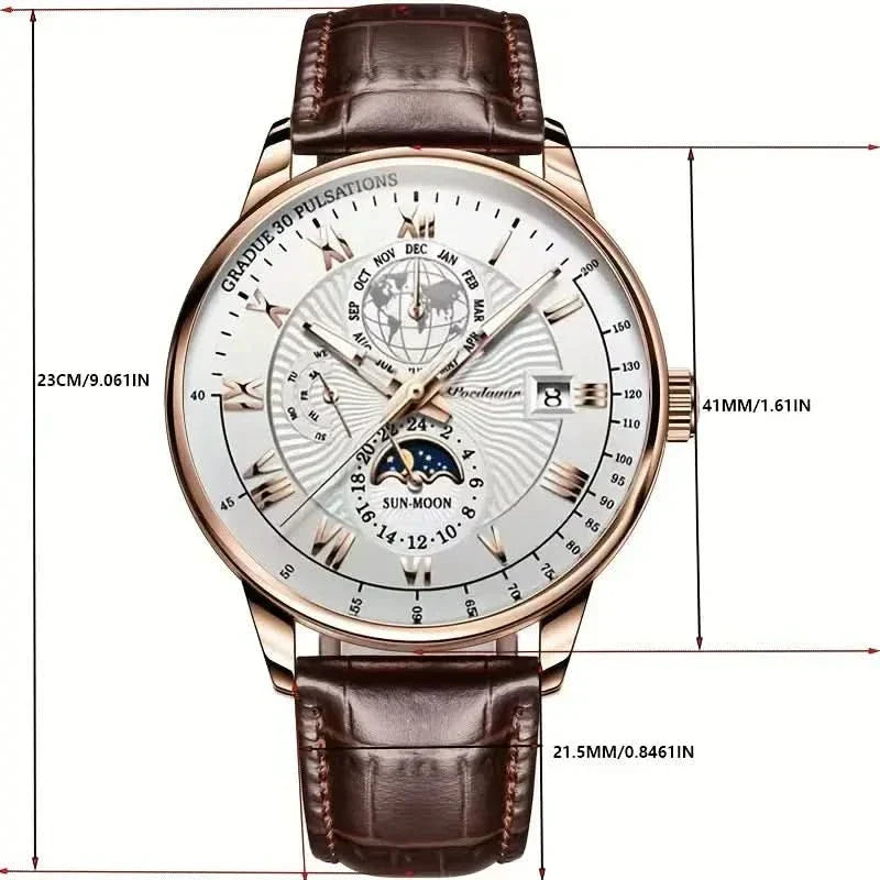 Charly | Mechanical Men’s Luxury Watch with Moonphase