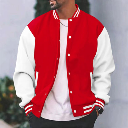 Charly | Men's Baseball Bomber Jacket with Ribbed Cuffs