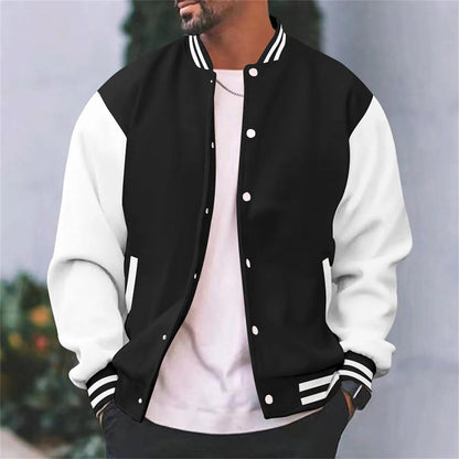 Charly | Men's Baseball Bomber Jacket with Ribbed Cuffs