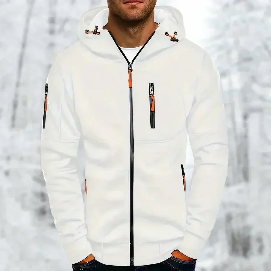 Charly | Men's Full Zip Hoodie with Pocket Detail