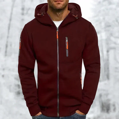 Charly | Men's Full Zip Hoodie with Pocket Detail