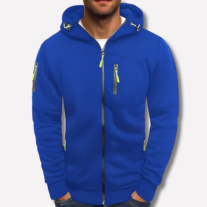 Charly | Men's Full Zip Hoodie with Pocket Detail