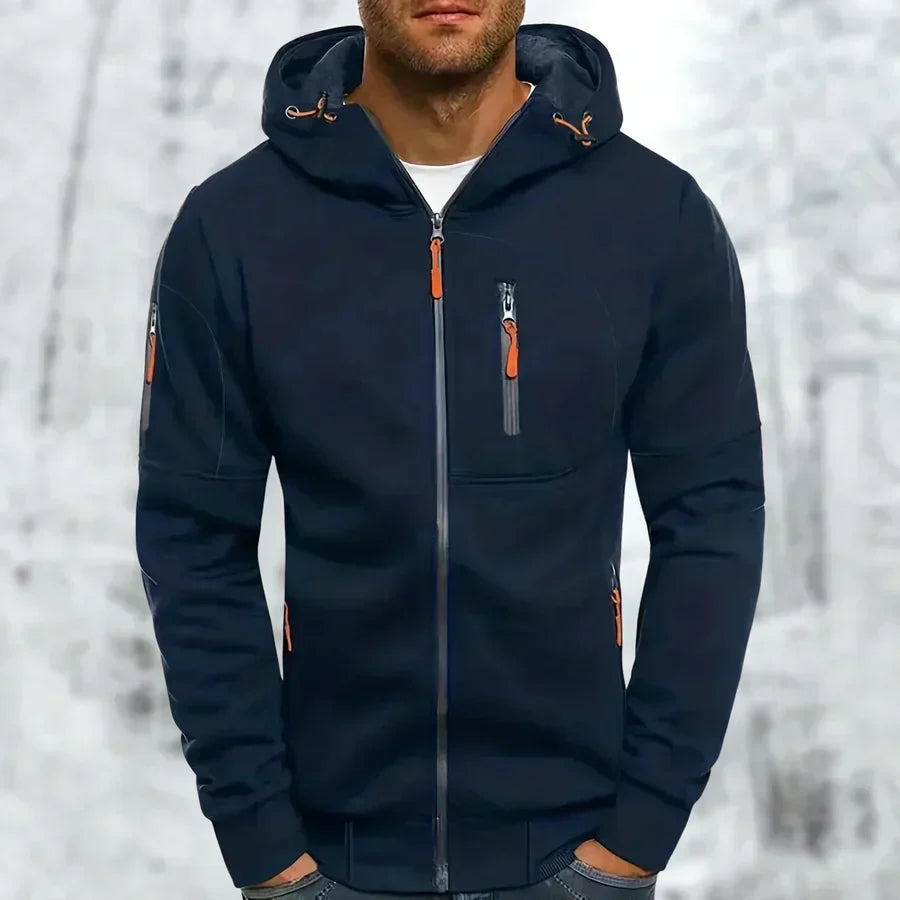 Charly | Men's Full Zip Hoodie with Pocket Detail