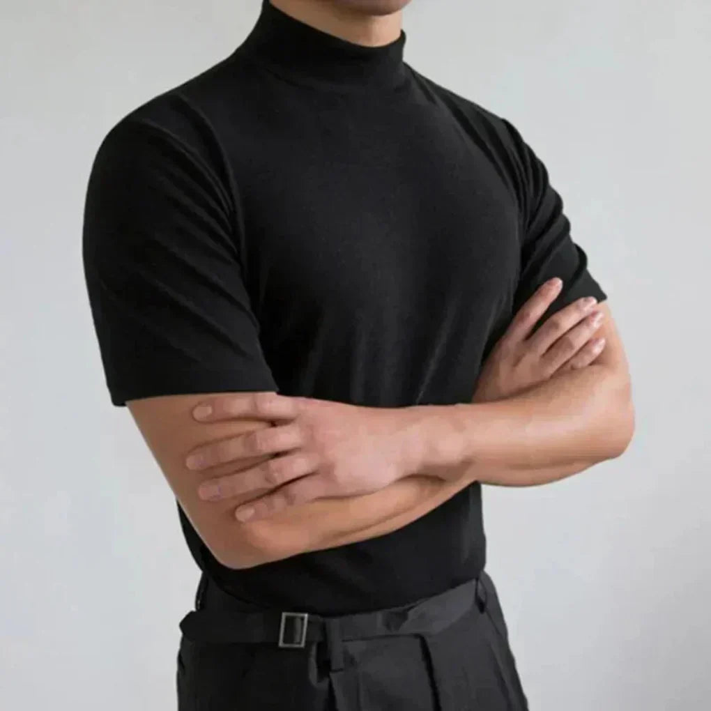 Charly | Men's Mock Neck T-Shirt