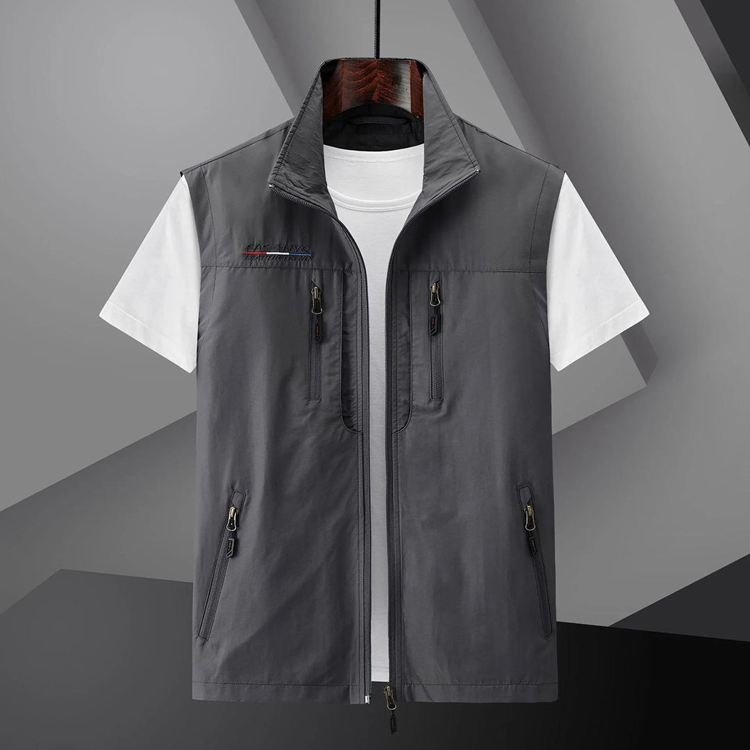 Charly | Men's Outdoor Utility Vest with Zip Pockets