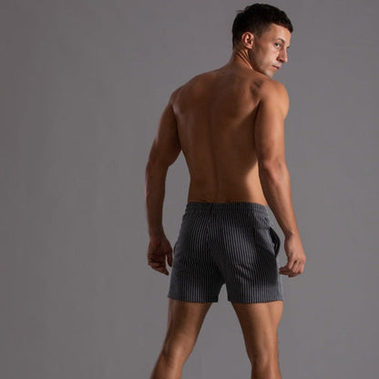 Charly | Men's Striped Athletic Shorts with Drawstring