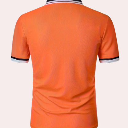 Charly | Men's Striped Collar Polo Shirt
