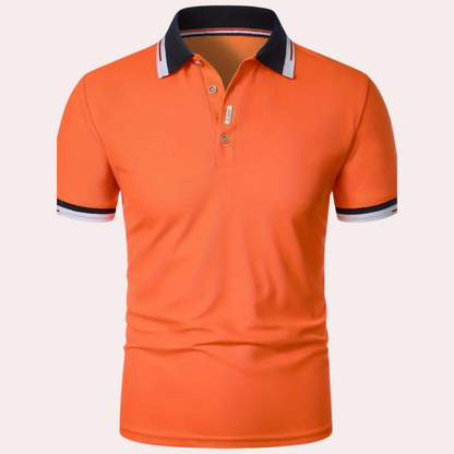 Charly | Men's Striped Collar Polo Shirt