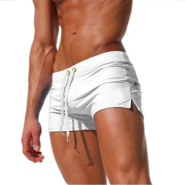Charly | Men's Swim Shorts with Drawstring Waist and Side Slits