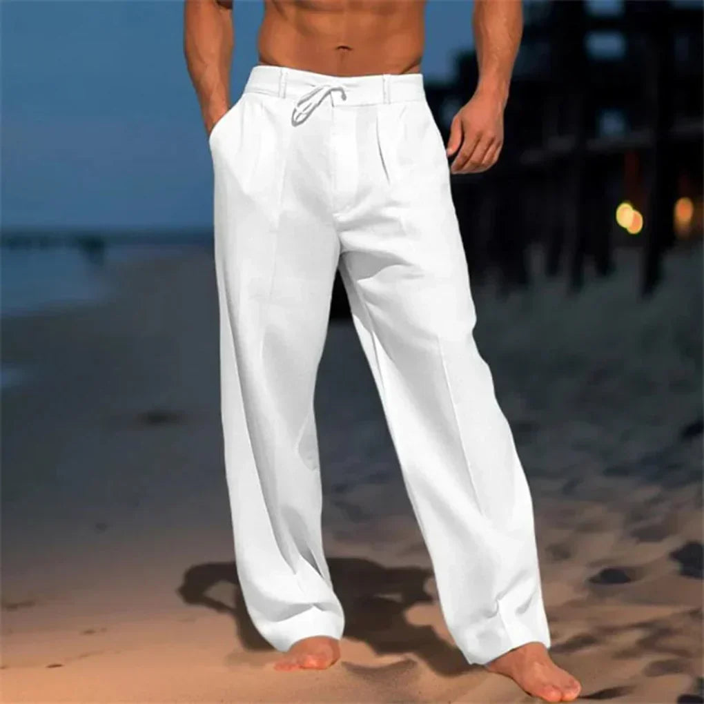 Charly | Men's Wide Leg Dress Pants with Drawstring Waist