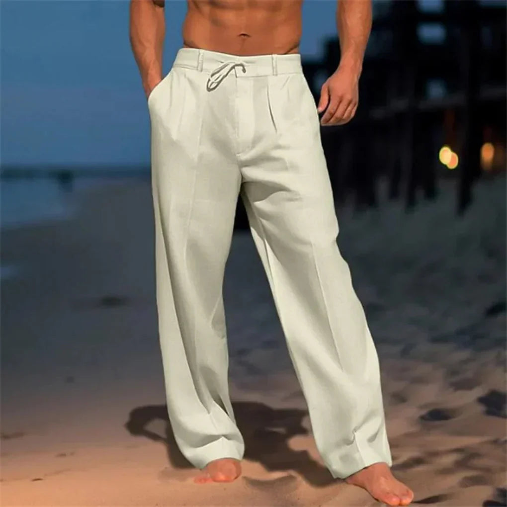 Charly | Men's Wide Leg Dress Pants with Drawstring Waist