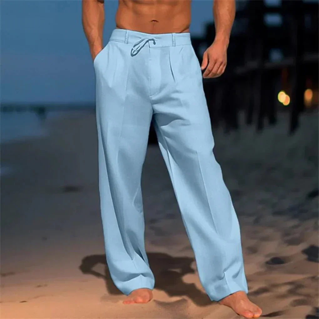 Charly | Men's Wide Leg Dress Pants with Drawstring Waist