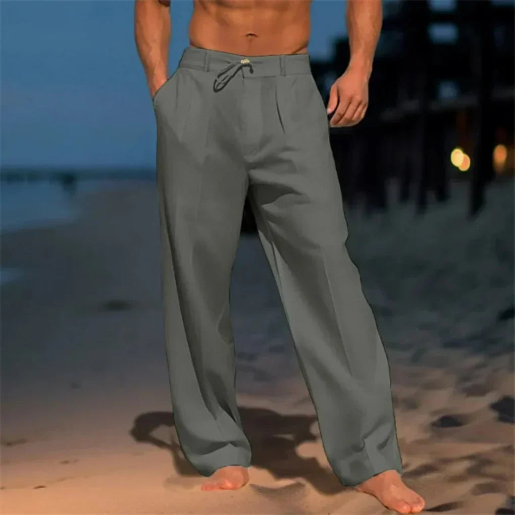 Charly | Men's Wide Leg Dress Pants with Drawstring Waist