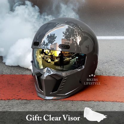 Charly | Motorcycle Helmet Full Face Modular Matte Black