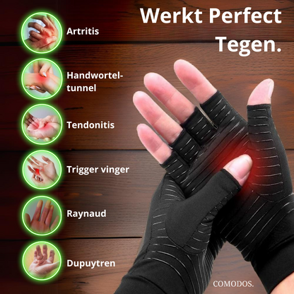 Charly | Pain-Relieving Compression Gloves with Open Fingers