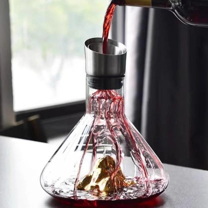 Charly | Premium Wine Decanter | Lead-Free Crystal with Rapid Aeration & Filtration for Enhanced Tasting Experience