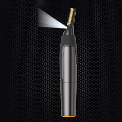 Charly | Professional Ultra-Thin Precision Trimmer | Titanium Stainless Steel Blades | Integrated LED Light | Micro-Oscillation Technology | For Nose, Ears & Contours