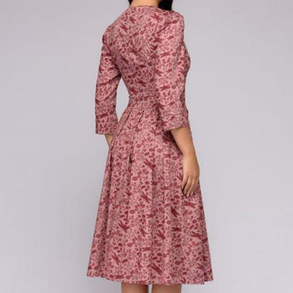 Charly - Retrozo Elegant, Mid-Length Dress