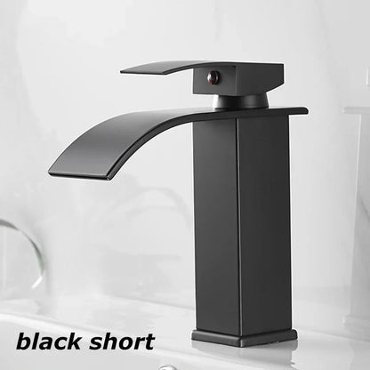 Charly Sink Mixer Aqualis Noir | Stainless Steel | Hot & Cold Water | For Bathroom & Guest Toilet